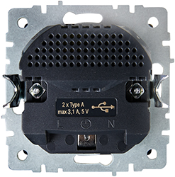 розетка 1-местная IEK РЮш10-2-БрА Brite - вид с тыльной стороны