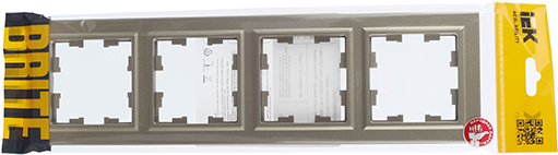 рамка 4-постовая IEK РУ-4-БрШ Brite - упаковка