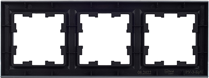 рамка 3-постовая IEK РУ-3-БрЧ Brite - вид с тыльной стороны