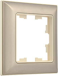 рамка 1-постовая IEK РУ-1-Бр Brite бежевый / шампань - внешний вид