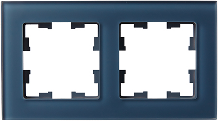 рамка 2-постовая IEK РУ-2-2-Бр стекло маренго матовый Brite - внешний вид