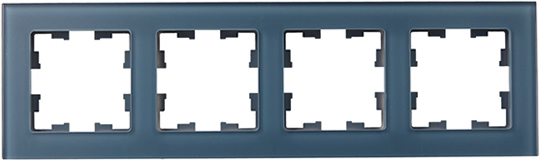 рамка 4-постовая IEK РУ-4-2-Бр стекло маренго матовый Brite - внешний вид