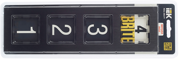 рамка 4-постовая IEK РУ-4-1-БрЧ Brite - упаковка