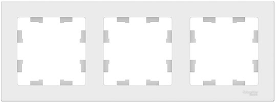 рамка 3-постовая Systeme Electric AtlasDesign, лотос - внешний вид