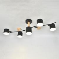 Светильник потолочный (люстра) *15Вт GX53 черный/дерево 