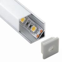 Профиль угловой квадрат 16*16*2000мм ViaSvet крепеж 4шт+заглушки 2шт