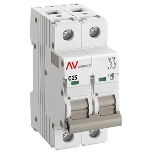 Автомат 2Р 25А C 6кА AV-6 EKF Averes