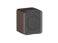 Атлас Профи коричневый розетка открытая 1-мест заземление шторки IP54