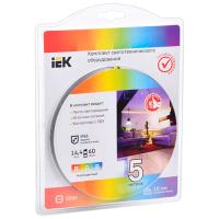 Лента свд 12В 14,4Вт/м 60свд/м RGB 5050 IP65 IEK 5м комплект