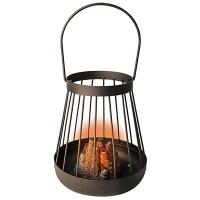 Светильник ночник свд 1Вт черный Камин 17см