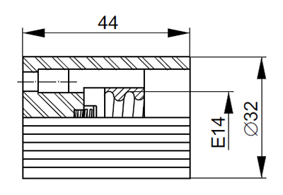Патрон подвесной E14 керамика белый