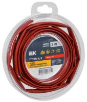 Трубка ТУТнг-LS 6/3мм красный 2м инд.упаковка IEK