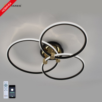 Светильник потолочный (люстра) свд 70Вт 3000-6500К 7000лм черный/золото пульт диммер Мобильное прило