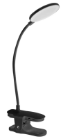 Светильник настольный свд 5Вт 4000К 330лм черный прищепка диммер аккумулятор GTL205 Gauss