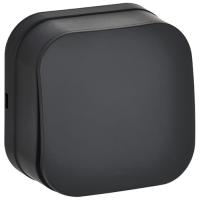 Глори черный выключатель 1кл открытая 10А IP20 