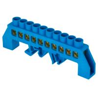 Шина нулевая 8*12 10 отв. в комб. DIN-изол "Стойка"