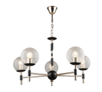 Светильник потолочный (люстра) 5*60Вт Е27 черный/золото