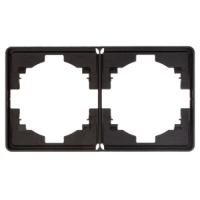 MIELE ROUND Рамка 2-постовая черная KRANZ