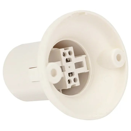 Патрон накладной E27 пластик белый Rexant прямой