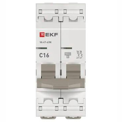 Автомат 2Р 16А C 4,5кА ВА47-63N EKF PROxima