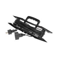 Удлинитель 1-мест 10м ПВС 3*0,75 черный  IP44 PROconnect на рамке