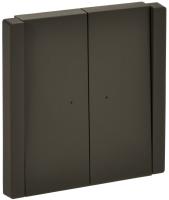 Фортепиано серый переключатель 2кл с подсветкой скрытая 10А IP20 