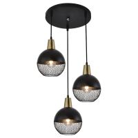 Светильник потолочный (люстра) 3*60Вт E27 черный