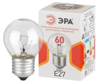 Лампа шар накал Е27 60Вт 660лм G45 прозрачный ЭРА