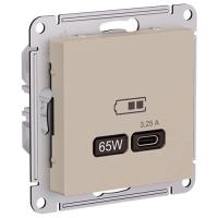 Атлас песочный розетка USB скрытая 2-ая тип-C заряд 65Вт
