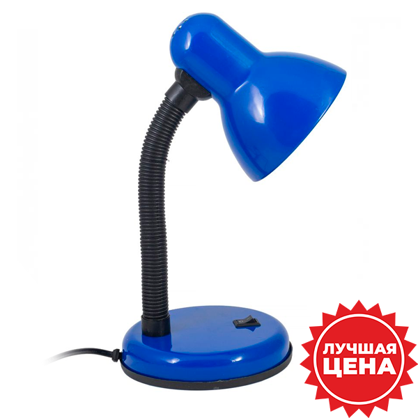 Светильник настольный 40Вт E27 синий подставка 
