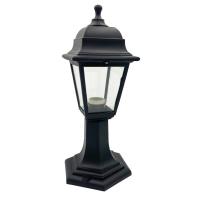 Светильник садово-парковый ландшафтный 60Вт E27 пластик черный IP44 4х гранный