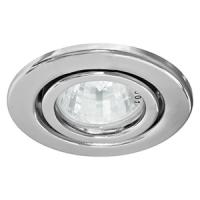 Светильник точечный GU5.3 круг хром встраиваемый поворотный