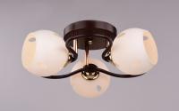 Светильник потолочный (люстра) 3*40Вт E27 коричневый/золото