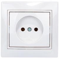 Мира белый розетка скрытая 1-мест IP20 