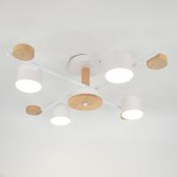 Светильник потолочный (люстра) 4*15Вт GX53 белый/дерево 