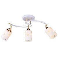 Светильник потолочный (люстра) 3*60Вт E27 белый/золото 