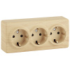 Эксперт сосна розетка открытая 3-мест заземление IP20 