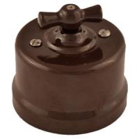 Бирони коричневый переключатель 1кл открытая 10А IP40 пластик