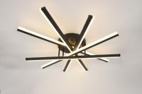 Светильник потолочный (люстра) свд 110Вт 3000К-6000К 3914лм черный пульт диммер