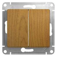 Глосса дуб выключатель 2кл скрытая 10А IP20 
