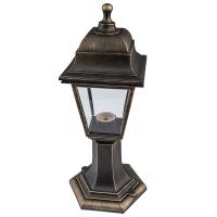Светильник садово-парковый ландшафтный 60Вт E27 пластик бронза IP44 4х гранный