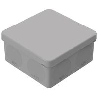 Коробка 100*100*50 квадрат серый IP67 прямой монтаж безгалогенная (HF) PlexUp