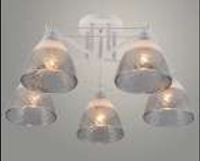 Светильник потолочный (люстра) 5*60Вт Е27 белый/хром