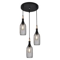 Светильник потолочный (люстра) 3*60Вт E27 черный 