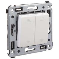 Аванти белое облако выключатель 2кл скрытая 10А IP20 