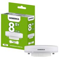 Лампа свд 220В GX53 8Вт 4000К 800лм таблетка матовая GENERICA (IEK)