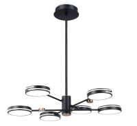 Светильник потолочный (люстра) свд 50Вт 3000K+4200K+6400K 3750лм черный/золото