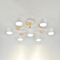 Светильник потолочный (люстра) 7*15Вт GX53 белый/дерево 