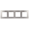 ЭРА12 алюминий/сатин рамка 4-ая универсально 