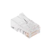 Разъем Jack компьютерный RJ45 8(8) Cat5e прозрачный сквозной ( упак. 100шт )